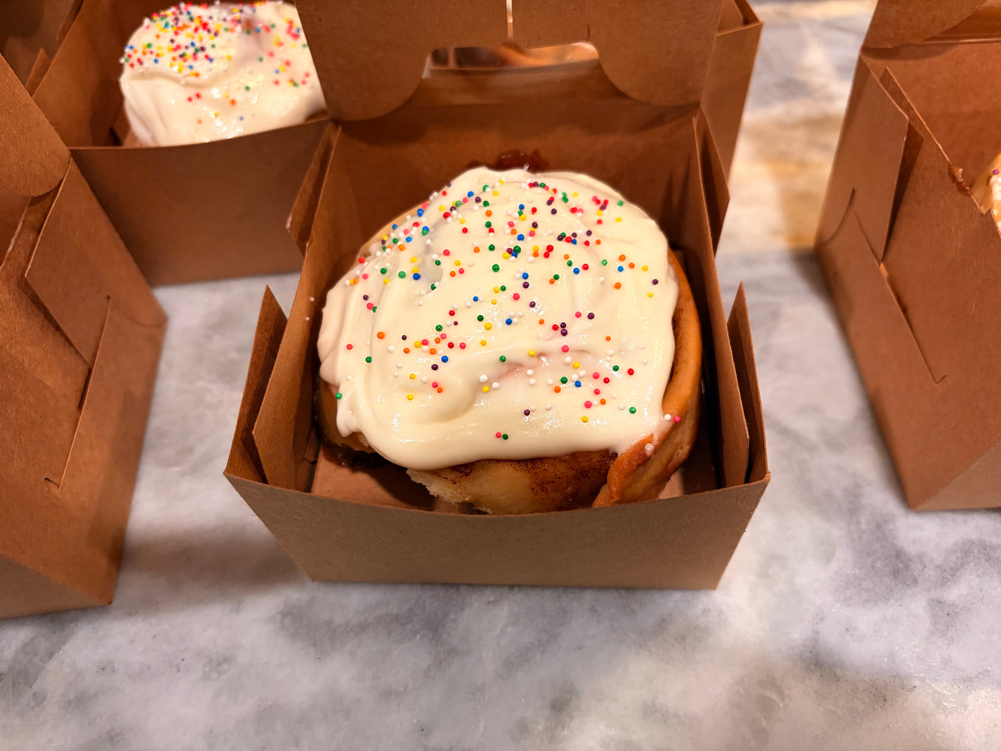 Birthday cake cinnamon rolls